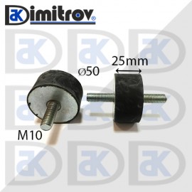Антивибрационен тампон М10 х Ø 50 х 25 mm